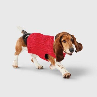 Gingerbread Playhouse Red Knit Dog Sweater - - Wondershop™