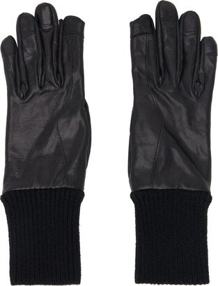 Black Runway Short Ribcuff Gloves