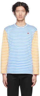 Blue & Yellow Heart Long Sleeve T-Shirt