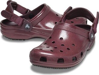 Classic Adjustable Slip Resistant Clog (Dark Cherry) Shoes