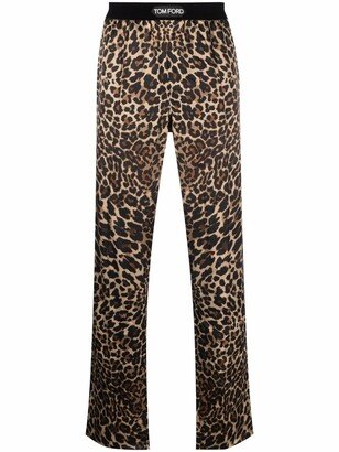 Leopard-Print Pajama Trousers
