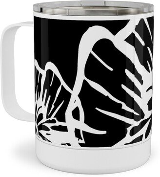 Travel Mugs: Poppy Arty Stainless Steel Mug, 10Oz, Black