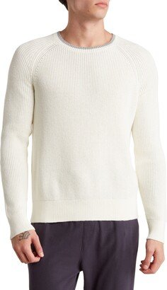 Cotton Blend Rib Sweater