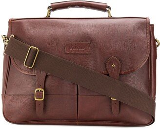 Foldover Buckled Strap Briefcase