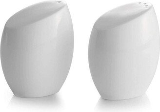 Skye Salt and Pepper Shakers, Bone China 2-Piece Set, Kitchen, Table Décor, and Dinner, Modern Salt, Pepper, and Spice Holder Jars,3.5 Inch