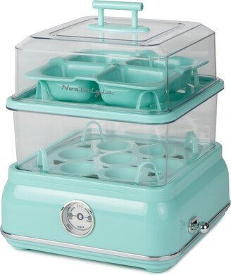 Nostalgia CLEC14AQ Classic Retro Egg Cooker, 14 Eggs