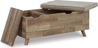 Gerdanet Storage Bench - Beige, Brown