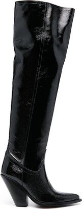 Acapulco 100mm leather knee-boots