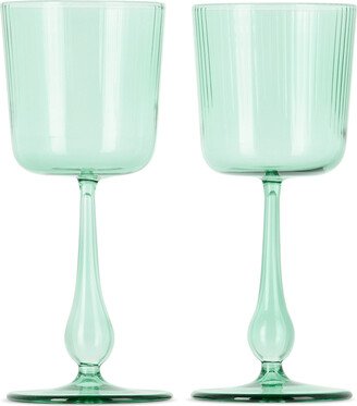 Green Luisa Calice Wine Glass Set