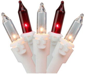 Northlight Set of 35 Red Clear Mini Christmas Lights 2.5 Spacing - White Wire