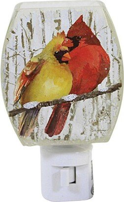 Stony Creek 4.75 Cardinal Night Light Pair Electric Winter Christmas Bird - Nightlights