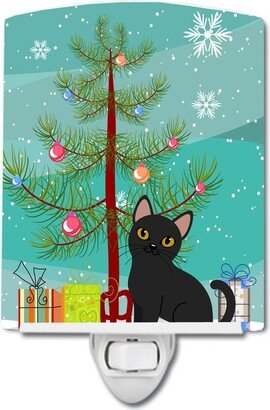 Bombay Cat Merry Christmas Tree Ceramic Night Light