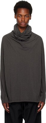 Gray Draped Turtleneck