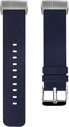 Insten Fabric Watch Band Compatible with Fitbit Charge 3, Charge 3 SE, Charge 4, and Charge 4 SE, Fitness Tracker Replacement Bands, Navy Blue