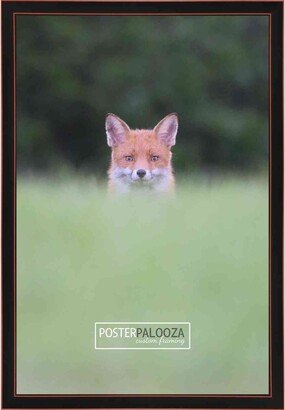 PosterPalooza 11x16 Contemporary Black Complete Wood Picture Frame with UV Acrylic, Foam Board Backing, & Hardware