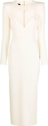 Monroe heart cut-out midi dress