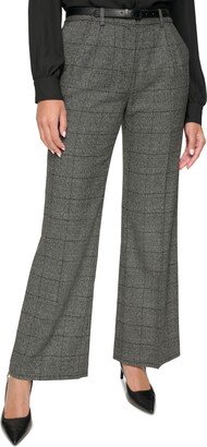 Petite Menswear Wide-Leg Pants