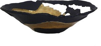 Aiden Aluminum Bowl - Gold/Black