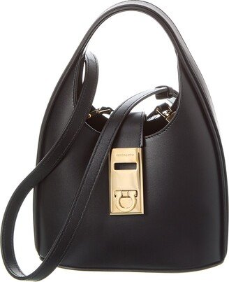 Gancini Buckle Leather Hobo Bag-AD