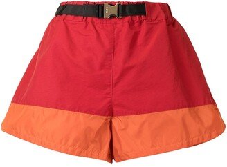 Colourblock Wide-Leg Shorts