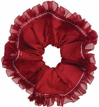 Elfi Red Frill Trim Scrunchie