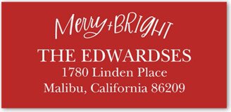 Address Labels: Handwritten And Musical Address Label, Red, Address Label, Matte