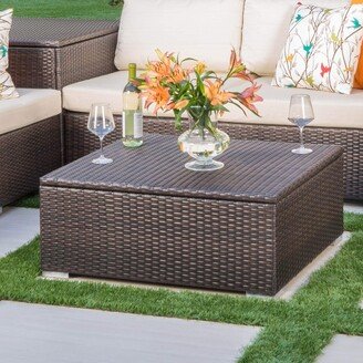 Santa Rosa Outdoor Wicker Storage Coffee Table