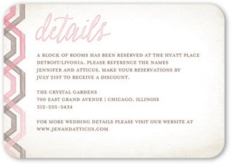 Enclosure Cards: Delightful Blooms Wedding Enclosure Card, Pink, Signature Smooth Cardstock, Rounded