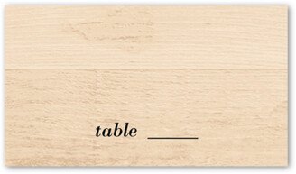 Wedding Place Cards: Shiplap Wood Wedding Place Card, Beige, Placecard, Matte, Signature Smooth Cardstock