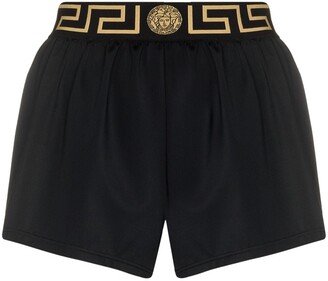 Greca-waistband shorts