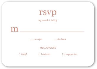 Rsvp Cards: Simple And Forever Wedding Response Card, Pink, Signature Smooth Cardstock, Rounded