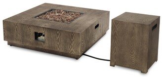 Wellington Outdoor Square Fire Pit with Tank Holder