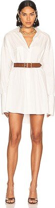 Helsa Cotton Poplin Oversized Shirt in White