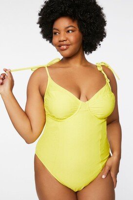 Plus Size Cutout One-Piece Swimsuit