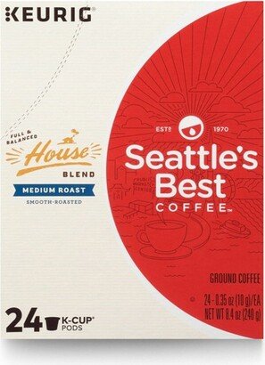 Seattle's Best Coffee House Blend Medium Roast Single Cup Coffee for Keurig Brewers, Box of 24 K-Cup Pods