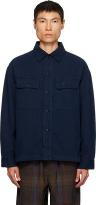 Navy Garment-Dyed Denim Jacket