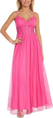 Morgan & Company Juniors' Sweetheart-Neck Sleeveless Gown