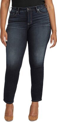 Plus Size Suki Mid-Rise Curvy-Fit Straight-Leg Jeans
