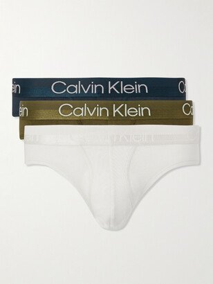 Three-Pack Stretch Cotton-Blend Briefs