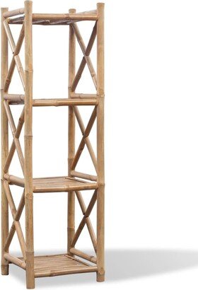 4-Tier Bamboo Shelf Square