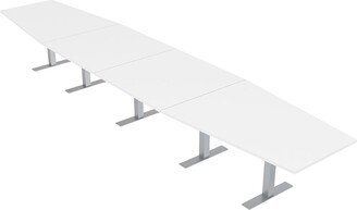 Skutchi Designs, Inc. 18Ft Modular Hexagon Boardroom Table Metal T Bases Power Data Modules