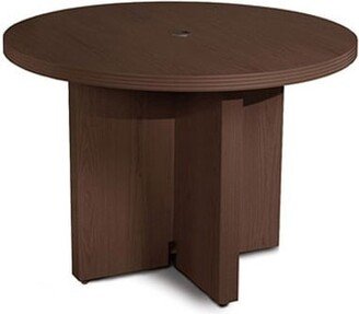 Mayline Aberdeen 42-inch Mocha Round Conference Table