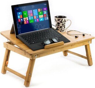 Aleratec 15-inch Natural Bamboo Tablet & Laptop Stand - Up, Lap Desk Cooling Stand w/ Fan