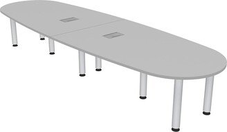 Skutchi Designs, Inc. 12 Person Boat-Oval Conference Table with Power And Data Post Legs