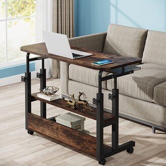 BLUEBELL Height Adjustable Portable Desk with Charging Station, Sofa Couch Bedside Laptop Table