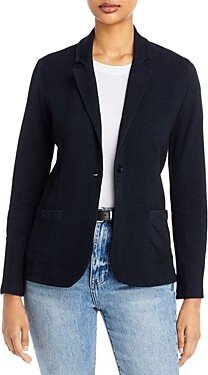 One Button Ribbed Blazer