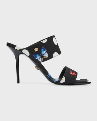 Dot Butterfly Dual-Band Stiletto Sandals