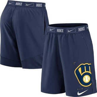 Men's Navy Milwaukee Brewers Bold Express Performance Shorts