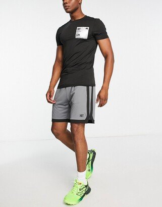 HIIT longline mesh shorts with contrast panels