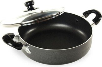 14in Stovetop Deep Fryer Pan in Black and Gray